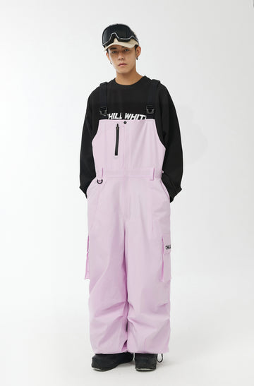 CHILLWHITE Oversize Snow Bib Pants - Berry Pink