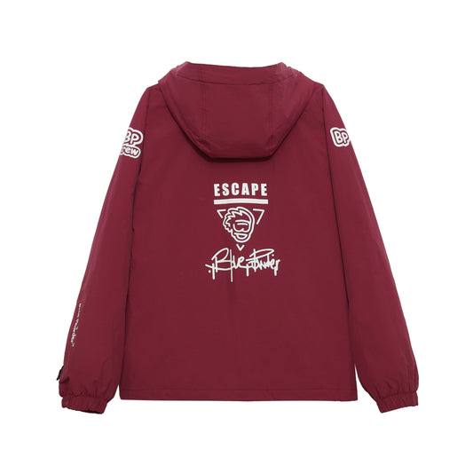 BLUE POWDER "Escape" Graffiti Snow Suits (Jacket + Pants) - Wine Red