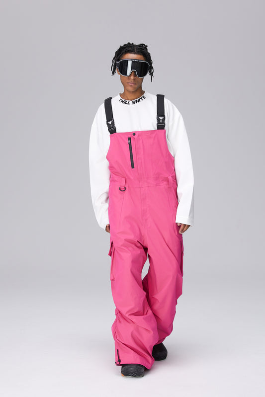 CHILLWHITE Plum Oolong Bib Pants (Two-Way Wearing) - Plum Pink