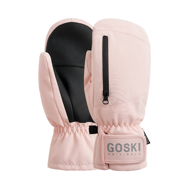 GOSKI Waterproof Snow Mitten Gloves - Sakura Pink