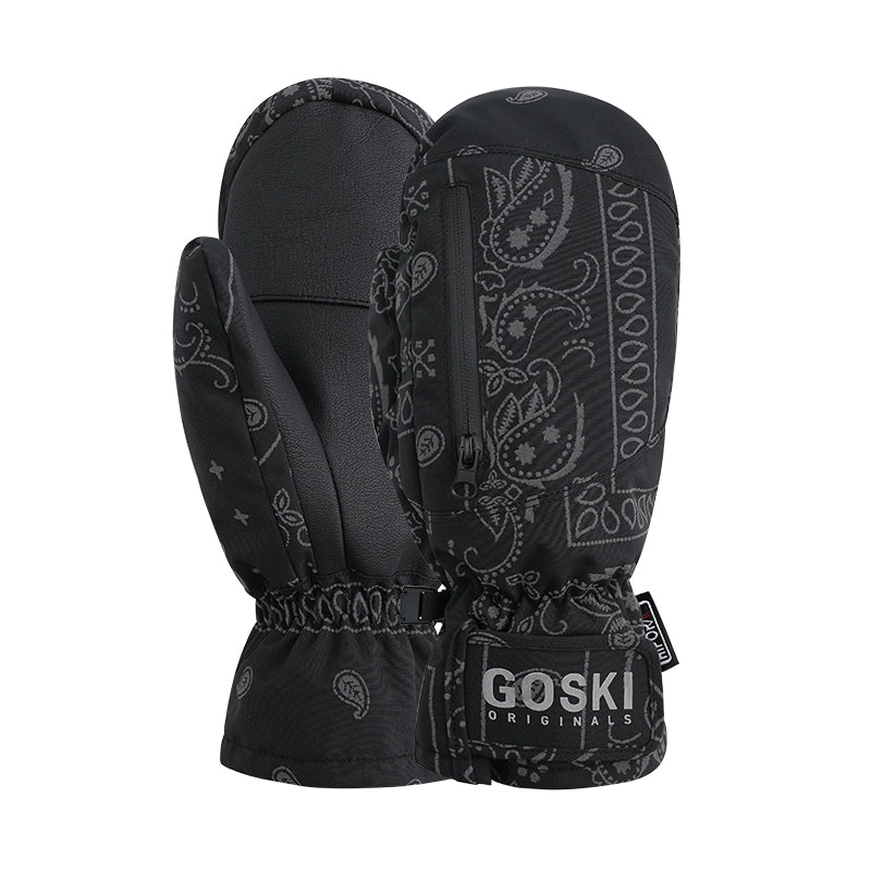 GOSKI Waterproof Snow Mitten Gloves - Bandanna